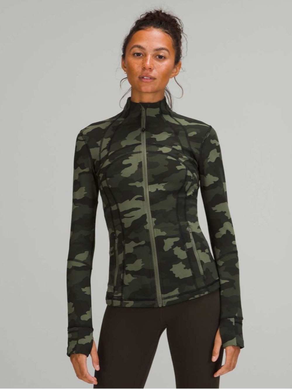 Lululemon Define Jacket Camo Green Size 4